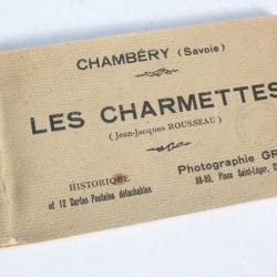 Carnet 12 CPA Savoie Chambéry Les Charmettes Jean-Jacques Rousseau
