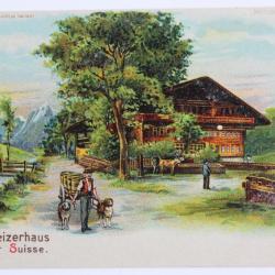 CPA Schweizerhaus Chalet Suisse Litho Meteor