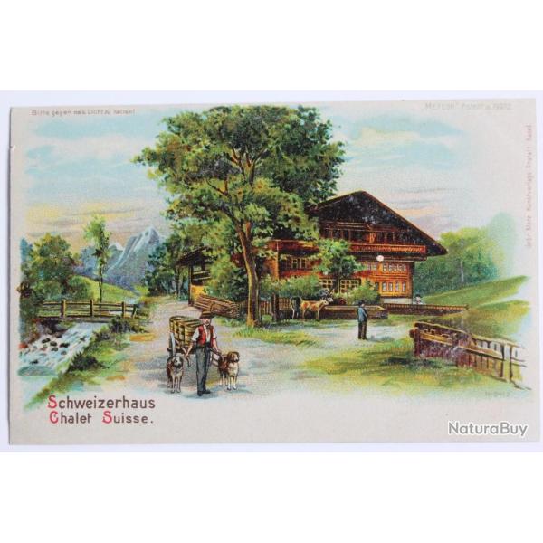 CPA Schweizerhaus Chalet Suisse Litho Meteor