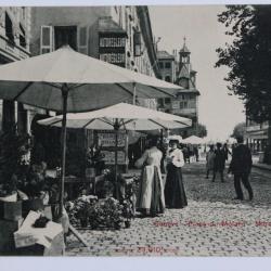 CPA Suisse Genève Place du Molard Marché aux fleurs