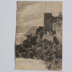 CPA Allemagne Ruine Rheinfels bei St. Goar Eau-forte