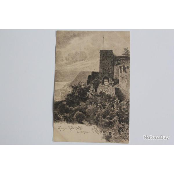 CPA Allemagne Ruine Rheinfels bei St. Goar Eau-forte