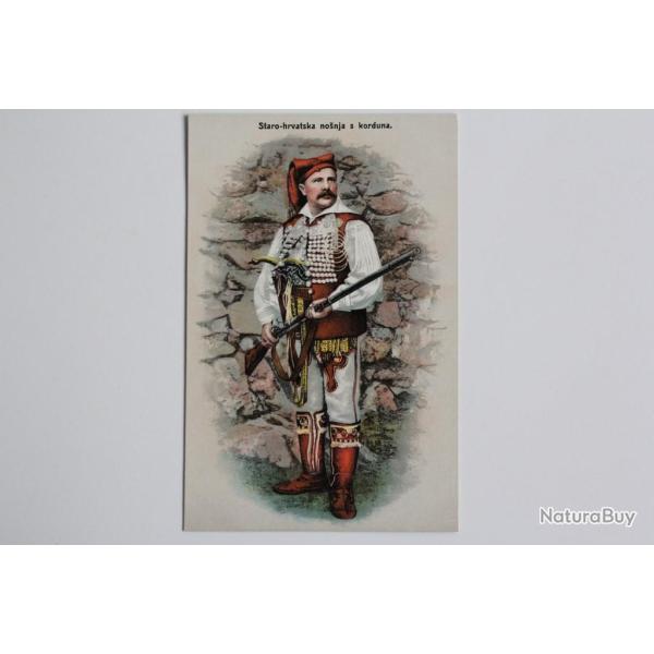 CPA illustr�e Croatie Staro-hrvatska nosnja s korduna Costume