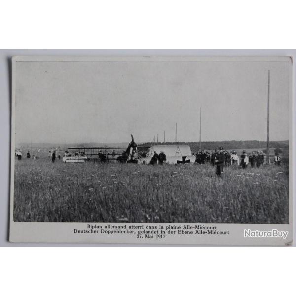 CPA Suisse Biplan allemand atterri dans la plaine Alle-Mi�court