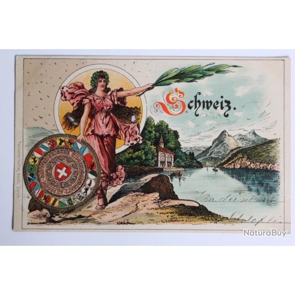 CPA Suisse Schweiz K�nzli Blasons des cantons suisses