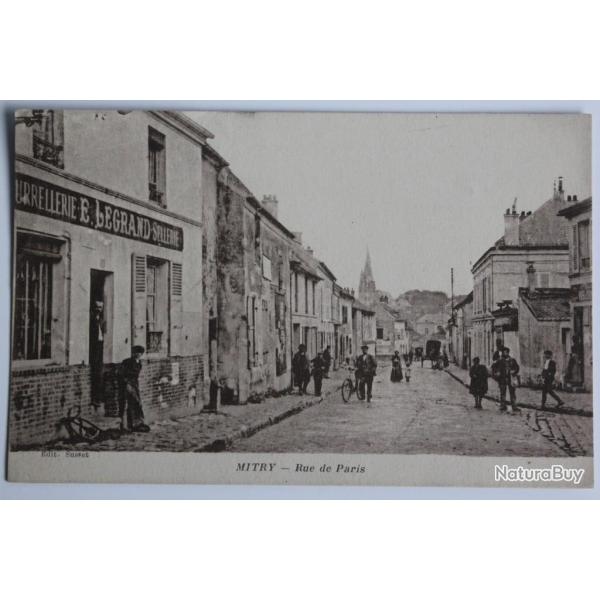 CPA Mitry Rue de Paris Bourrellerie Sellerie E. Legrand