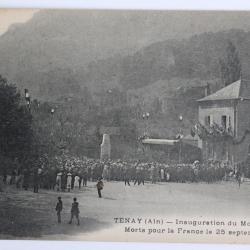 CPA Ain Tenay Inauguration du Monument aux Morts 1921