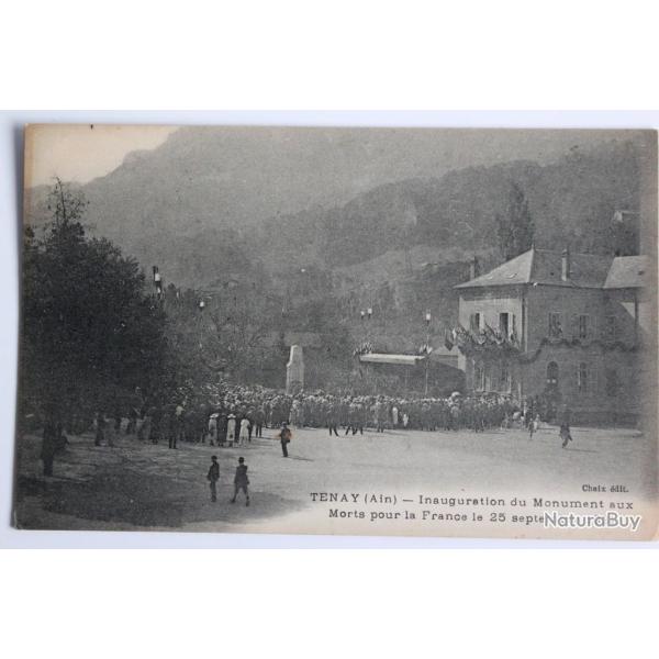 CPA Ain Tenay Inauguration du Monument aux Morts 1921