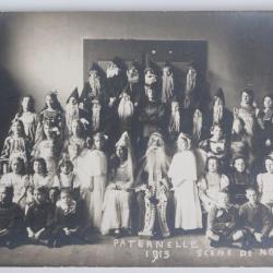 Carte photo Suisse Paternelle 1913 Scène de Noël Vaud