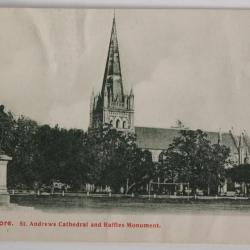 CPA Singapour Singapore St. Andrews Cathedral and Raffles Monument