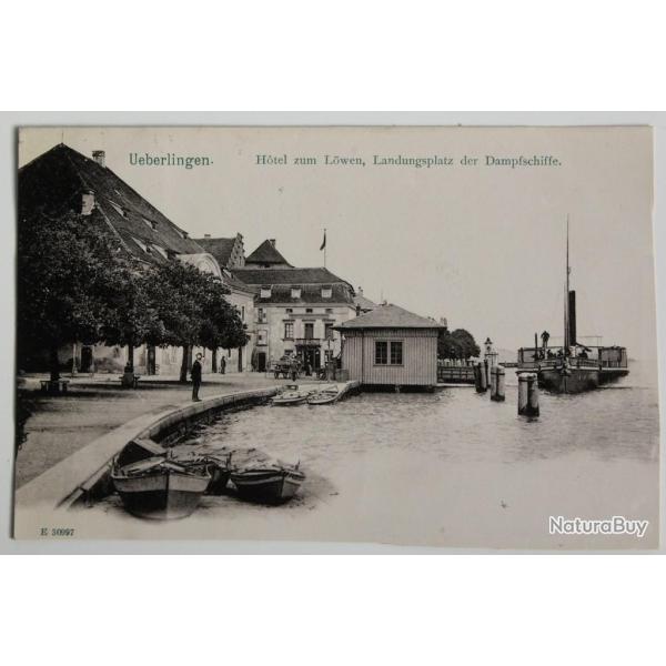 CPA Allemagne Ueberlingen H�tel zum L�wen Landungsplatz der Dampfschiffe