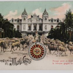 CPA Monaco Souvenir de Monte-Carlo Moutons Casino