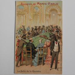 CPA Monaco Souvenir de Monte-Carlo La Salle de la Roulette Casino