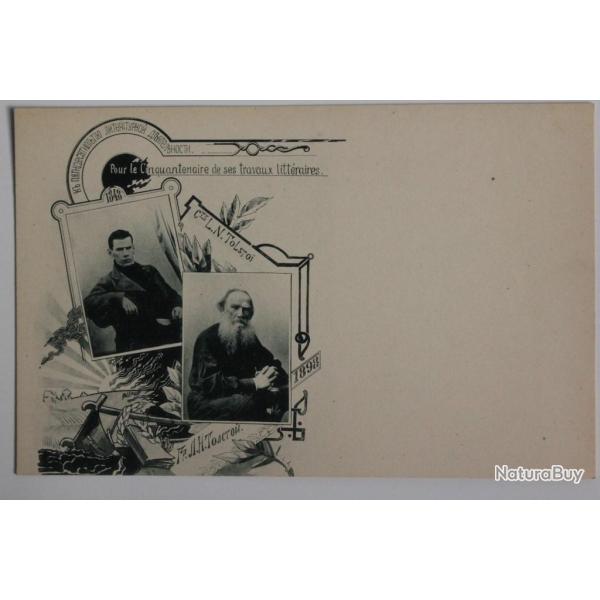 CPA Russie L�on Tolsto� Cinquantenaire travaux litt�raires 1848 - 1898