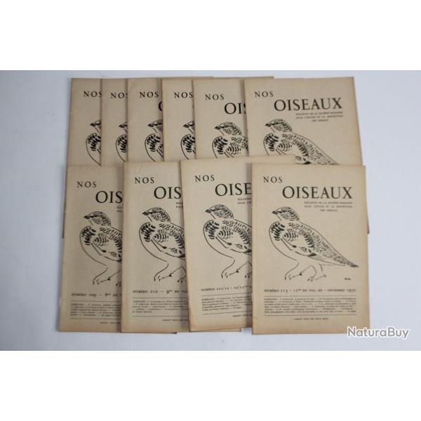 Bulletin Nos Oiseaux 1949/1950 N�202 � 213 soci�t� ornithologique Suisse