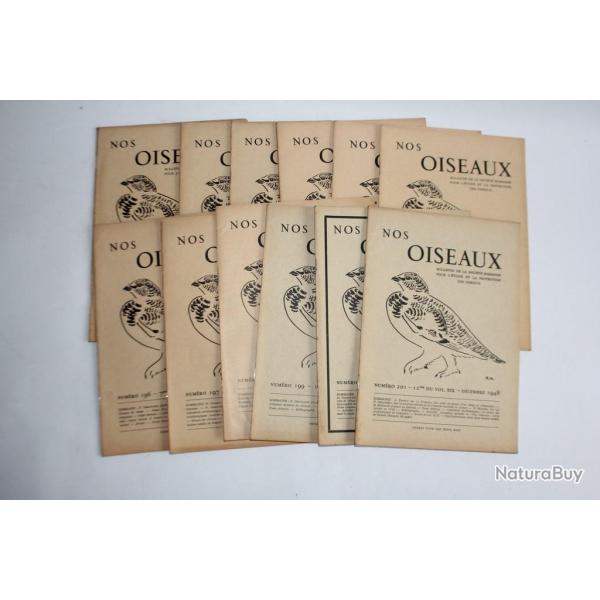 Bulletin Nos Oiseaux 1947/1948 N�190 � 201 soci�t� ornithologique Suisse