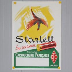 Affiche publicitaire lithographi&eacute;e Cartoucherie Fran&ccedil;aise Starlett