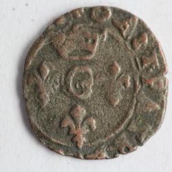 Monnaie féodale Liard de Gaston d'Orléans prince de Dombes