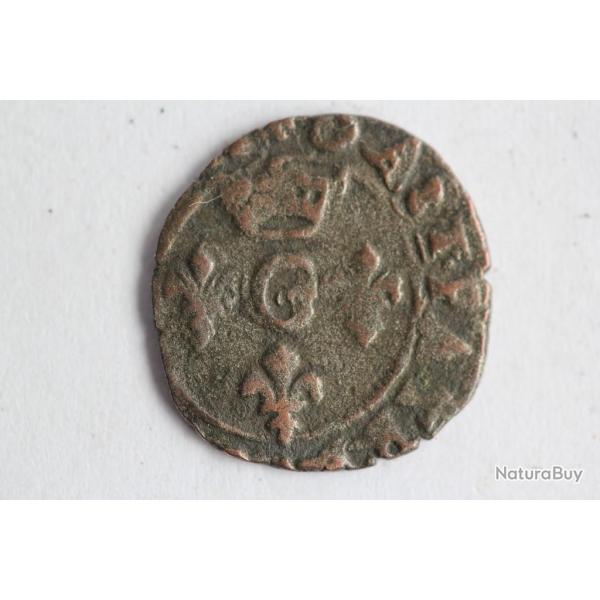 Monnaie f�odale Liard de Gaston d'Orl�ans prince de Dombes