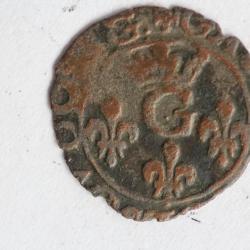Monnaie féodale Liard de Gaston d'Orléans prince de Dombes