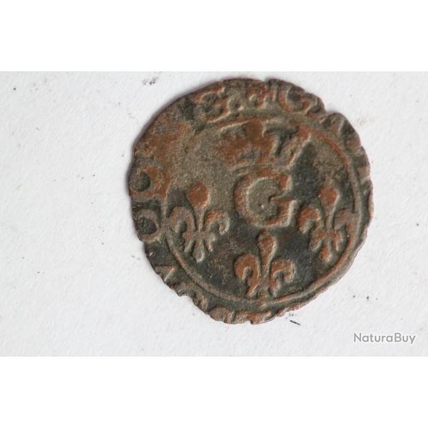 Monnaie f�odale Liard de Gaston d'Orl�ans prince de Dombes