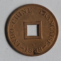 Monnaie 1 Sapèque Indochine française 1888 A