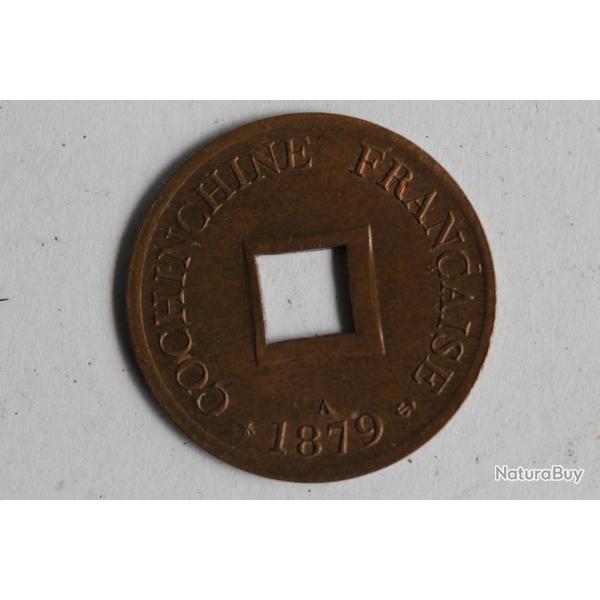 Monnaie 1 Sap�que Cochinchine fran�aise 1879 A