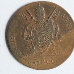 Monnaie 1 Baiocco Pius VII 1816 Bologne États pontificaux