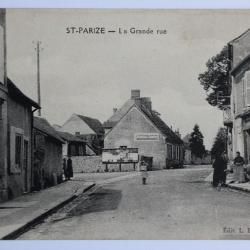 CPA St-Parize La grande rue Ni&egrave;vre