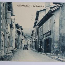 CPA Voreppe La grande rue Caf&eacute; de la mairie Is&egrave;re