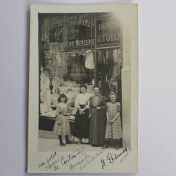 Carte photo Gen&egrave;ve Rue de Coutance Mercerie A la bonne &eacute;toile Suisse