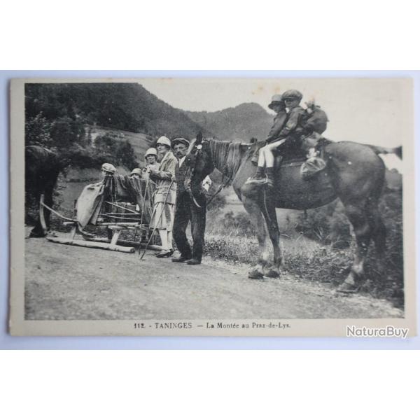 CPA Taninges La Mont�e au Praz-de-Lys Haute-Savoie