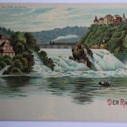 CPA Der Rheinfall Litho Meteor Suisse