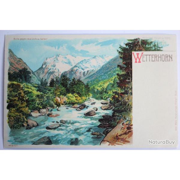 CPA Wetterhorn Litho Meteor Suisse