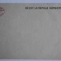 Carte &agrave; syst&egrave;me publicitaire Amara Blanqui O&ugrave; est la famille Humbert ?