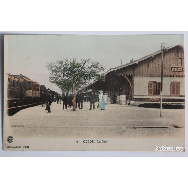CPA Culoz La gare Chemin de fer Ain
