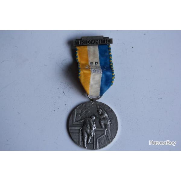 M�daille de tir Tir d'amiti� 1975 PP Z�rich - Gen�ve Suisse Pompier