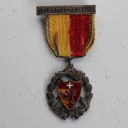 M&eacute;daille de tir argent Sous-Officiers Gen&egrave;ve Suisse