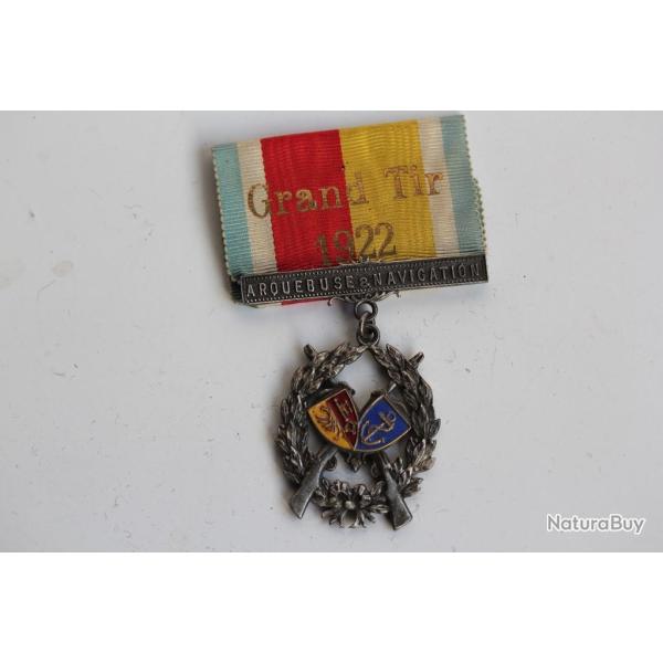 M�daille de tir Gen�ve Grand Tir 1922 Arquebuse - Navigation Suisse