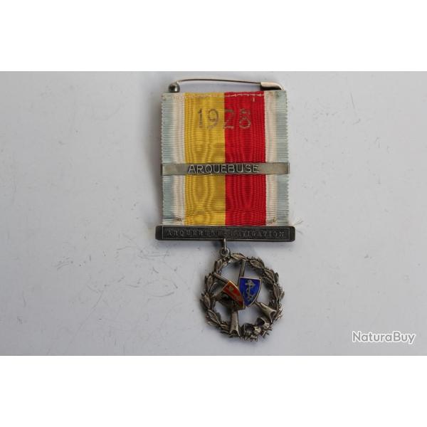 M�daille de tir argent Gen�ve 1928 Arquebuse - Navigation Suisse