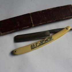 Ancien rasoir coupe-chou  SOLINGEN MAGNET STHAL 580 1/2 Chasseur