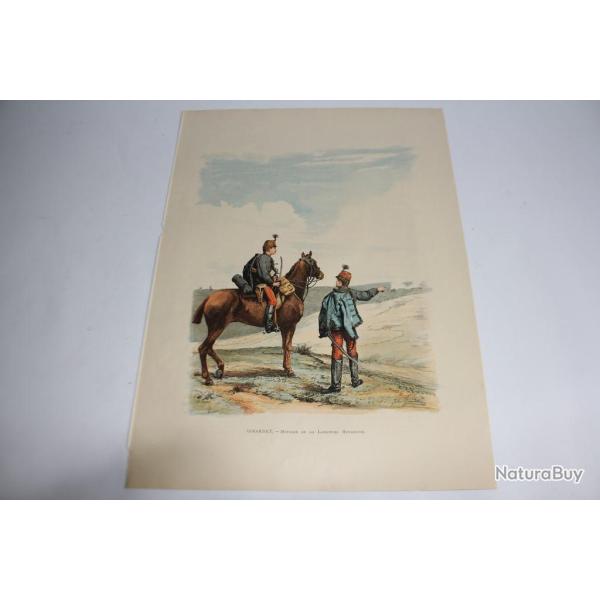 Estampe Girardet Hussard de la Landwehr Hongroise