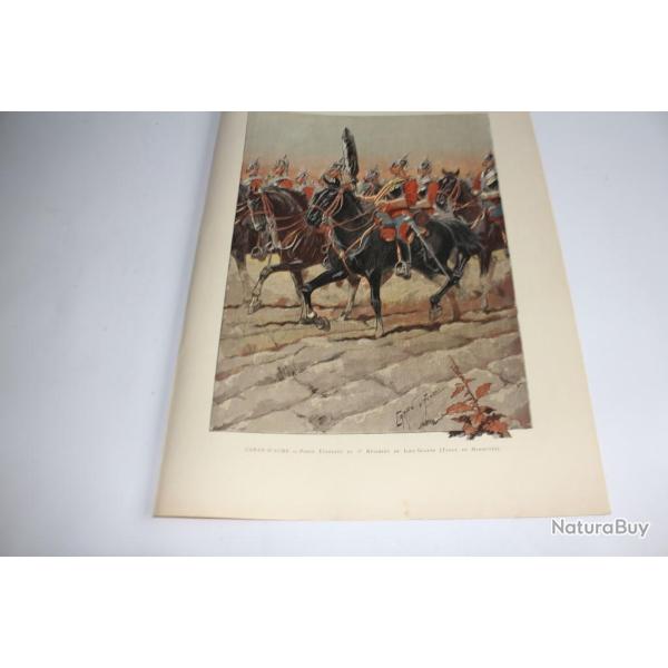 Estampe Porte tendard 1er rgiment Life-Guards Caran d'Ache