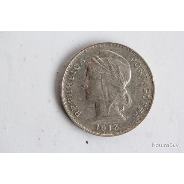 Monnaie argent 50 centavos 1913 Portugal SUP