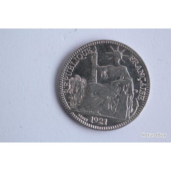 Monnaie argent 10 centimes 1921 Indo - Chine Fran�aise