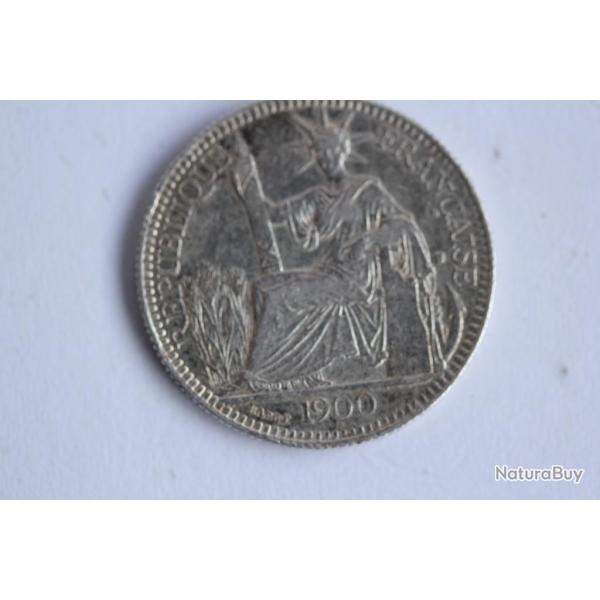 Monnaie argent 10 centimes 1900 Indo - Chine Fran�aise