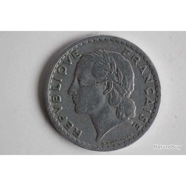 Monnaie 5 Francs Lavrillier 1952