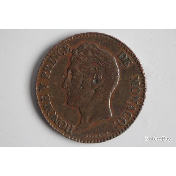 Monnaie 5 Centimes 1837 Honor� V Prince de Monaco