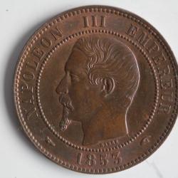 Monnaie Dix Centimes Napoléon III 1853 A