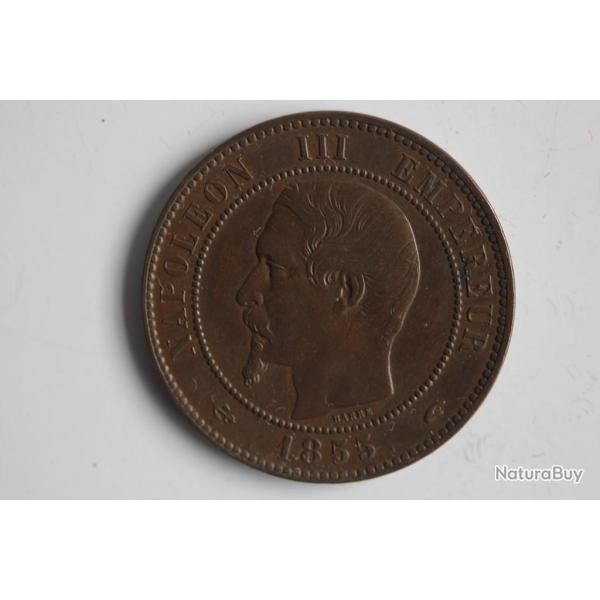 Monnaie Dix Centimes Napol�on III 1855 A